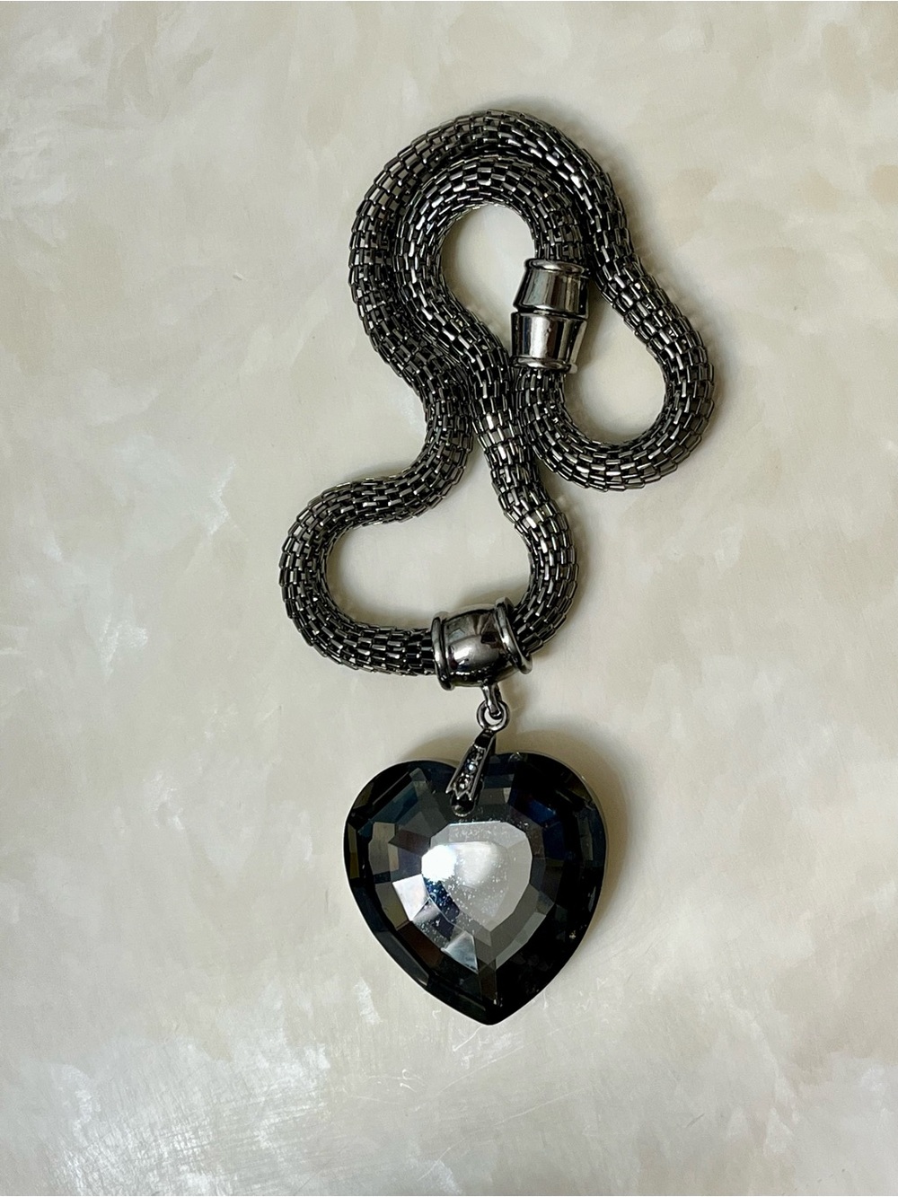 🖤 Faceted Smoky Necklace with beautiful Black heart 🖤 - Picture 7 of 8